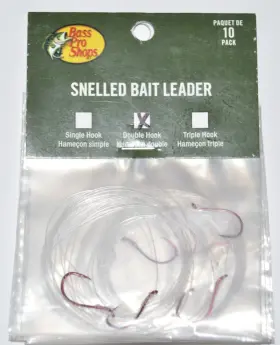 Bass Pro Shops 809579730369 Gamakatsu Snelled Fluorocarbon Bait Leaders Size 4 And 6 Red Hooks Bass Pro Shops 809579730369 Gamakatsu Snelled Fluorocarbon Bait Leaders Size 4 And 6 Red Hooks