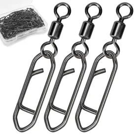 Bcteptfotl 768561916771 50pcs Fishing Power Clips Snap Swivel Quick Change Snaps Speed Clip Bar