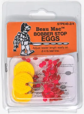 Beau Mac 094628121988 Rubber Egg Stops 40-pack - 2/4lb Multicolor Stpe40-2/4