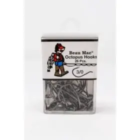 Beau Mac Beaukob-3/0 Octopus Hook Kob-3/0 Black Salmon Steelhead Hooks 26 Pcs Beau Mac Beaukob-3/0 Octopus Hook Kob-3/0 Black Salmon Steelhead Hooks 26 Pcs