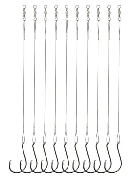 Beoccudo 723258861079 Circle Hooks Rigs Saltwater Steel Leader Wire 25pcs Heavy Duty Hook With
