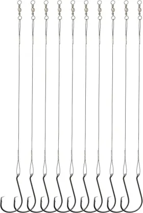 Beoccudo 723258861093 Circle Hooks Saltwater Heavy Duty Steel Leader Wire Swivel 25pcs