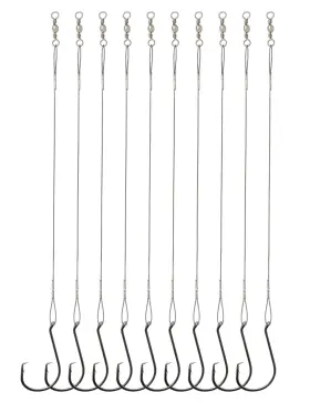 Beoccudo 723258861123 Circle Hooks Rigs Saltwater Steel Leader Wire 25pcs 6/0 Silver Beoccudo 723258861123 Circle Hooks Rigs Saltwater Steel Leader Wire 25pcs 6/0 Silver