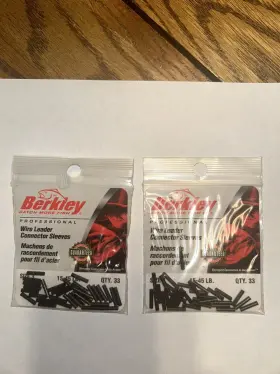 Berkley 1012008 Size 3 Connector Sleeves 15-45 Lb Nickel - 2 Packs Of 33 Count
