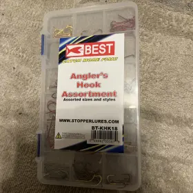 Best Bt-khk18 Anglers Hook Assortment Assorted Sizes And Styles With Case Item #bt-khk18