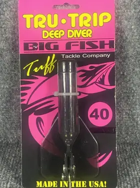 Big Fish Tuff Tackle Company 850030003409 Tru-trip Deep Diver 40 Stealth Smoke Co Trolling