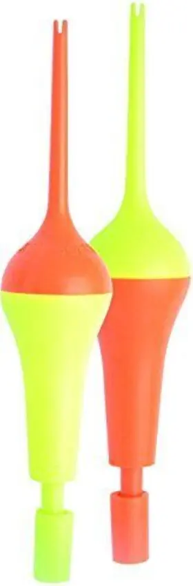 Bill Lewis 051875753027 Rocket Bobber Panfish Series 4-3/4 Inch 2-pack - 1 Yellow Top Orange