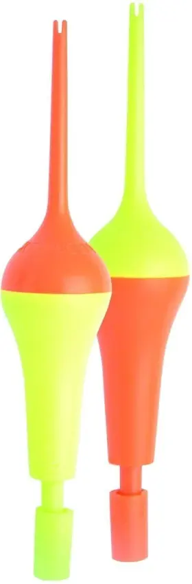 Bill Lewis 051875763026 Rocket Bobber Gamefish Series 6-1/4 Inch 2-pack - 1 Yellow Top Orange