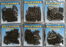 Billfisher 0029-1216 1.9b Double Sleeves Black 250lb Mono 6 Packs 150ct - New Fishing Gear