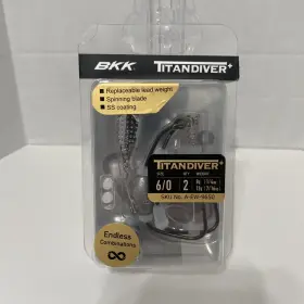 Bkk 939067088413 Titandiver 6/0 Swimbait Hook 2 Pack Replaceable Weight And Spinning Blade