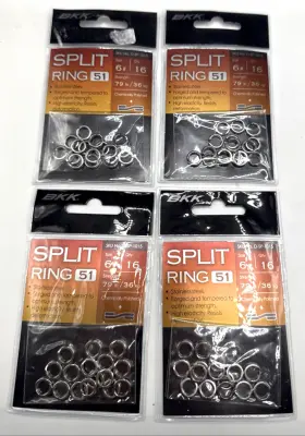 Bkk 970595287480 Lot 64 51 Polished Stainless Steel Fishing Split Ring 6# 79lb Bkk 970595287480 Lot 64 51 Polished Stainless Steel Fishing Split Ring 6# 79lb
