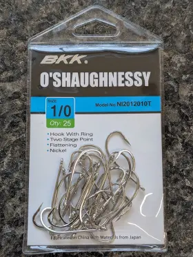 Bkk A-bq-0352 Oshaughnessy R - Size 1/0 Saltwater Silver Nickel Fishing Hooks Bkk A-bq-0352 Oshaughnessy R - Size 1/0 Saltwater Silver Nickel Fishing Hooks