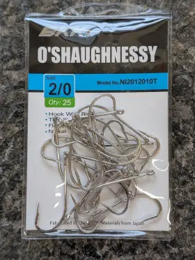 Bkk A-bq-0353 Oshaughnessy R - Size 2/0 Saltwater Silver Nickel Fishing Hooks Bkk A-bq-0353 Oshaughnessy R - Size 2/0 Saltwater Silver Nickel Fishing Hooks