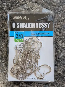 Bkk A-bq-0354 Oshaughnessy R - Size 3/0 Saltwater Silver Nickel Fishing Hooks Bkk A-bq-0354 Oshaughnessy R - Size 3/0 Saltwater Silver Nickel Fishing Hooks
