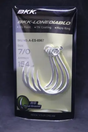 Bkk Ldiablo-70 Lone Diablo Single Replacement Hooks - Size 7/0 Treble Hook Bkk Ldiablo-70 Lone Diablo Single Replacement Hooks - Size 7/0 Treble Hook