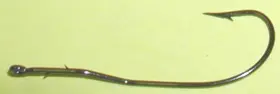 Blakemore 047bl-1/0 Tru Turn Bronze Worm Hook Sproat Design Ring Eye 2 Slice Size 1/0 46ct