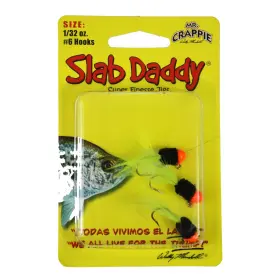 Blakemore Tti Fishing Co 020801479775 Mr. Crappie Slab Daddy Hooks 1/32 Oz 3-pack Orange/black/chartreuse