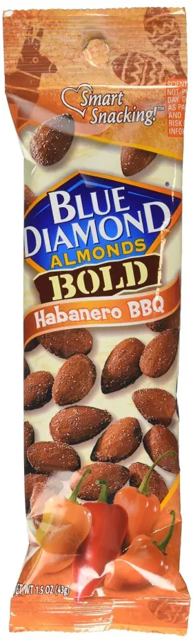 Blue Diamond Almonds 041570055137 Habanero Bbq 1.5oz 12ct