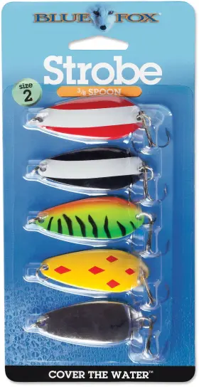 Blue Fox Ssp2k5 Spoon Size 2 Fishing Lure Kit 3/8oz 5pcs Blue Fox Ssp2k5 Spoon Size 2 Fishing Lure Kit 3/8oz 5pcs