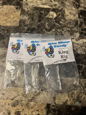 Blue Water Candy 40006 Fishing Lure Naked King Rig Dbl #6treble #5wire. Set Of 3 Blue Water Candy 40006 Fishing Lure Naked King Rig Dbl #6treble #5wire. Set Of 3
