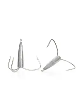 Bluewing 056689513725 12/0 Weighted Treble Hooks 2pcs Snag High Carbon Steel Fishing Hook Bun