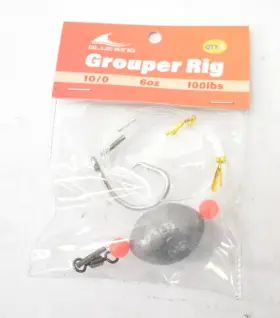 Bluewing 056689516429 Grouper Rig 10/0 6 Oz 100lbs Egg Sinker Weight Replacement Set Bluewing 056689516429 Grouper Rig 10/0 6 Oz 100lbs Egg Sinker Weight Replacement Set