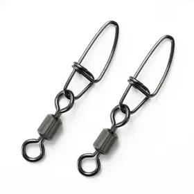 Bluewing 810068221541 50pcs High Strength Fishing Snap Swivels Saltwater Connector Crosslock Tackle