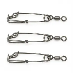 Bluewing 810068222029 2pcs High Strength Long Line Clip With Barrel Swivel Saltwater Fishing Snap Swiv