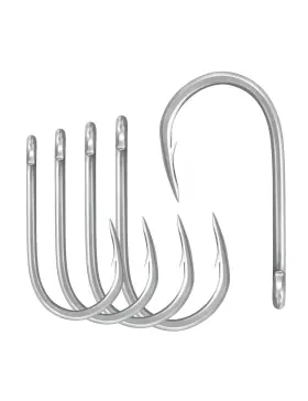 Bluewing 810068223231 5pcs Big Game Cutting Point Hooks High Carbon Sizes 7/0-10/0 Salt/fresh