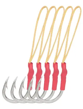 Bluewing 810068228250 Single Assist Hooks With Kevlar String 5pcs Stainless Steel For 7/0 Bluewing 810068228250 Single Assist Hooks With Kevlar String 5pcs Stainless Steel For 7/0