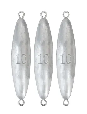 Bluewing 810068229691 Torpedo Sinker Through Wire Fishing Weight Saltwater Bullet Lead Double Ringe