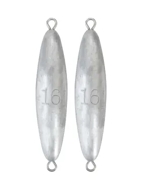 Bluewing 810068229714 Torpedo Sinker Through Wire Fishing Weight Saltwater Bullet Lead Double Ringe Bluewing 810068229714 Torpedo Sinker Through Wire Fishing Weight Saltwater Bullet Lead Double Ringe