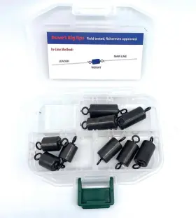 Bnr Tackle 816324008987 Daves Steel In-line Weight Pack - 9 Pieces