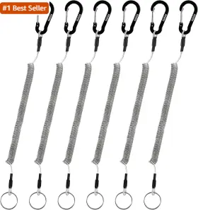 Booms Fishing Bffat04k0600 T04 Lanyards Tool/pole Safety Coil Lanyard Retract Booms Fishing Bffat04k0600 T04 Lanyards Tool/pole Safety Coil Lanyard Retract
