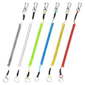 Booms Fishing Bftlt041m6c0 Lanyards 6pcs Pack - Tool/pole Safety Coil Retractable Colorful