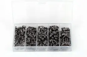Bordstract Bordstractsg1g2b6nax Oval Fishing Split Rings 180pcs Stainless Steel Shown As Pictures