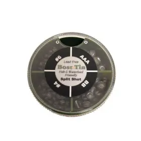 Boss Tin 857863001084 4-way Round Split Shot Fly Fishing Sink Weights