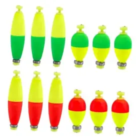 Boxob 1059261 12pcs Fishing Bobbers Floats Eva Snap On Weighted For