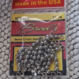 Brads Bcs-615 Bead Chain Swivel Fishing 15 Pack Silver
