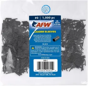 Brand Afw J00b-c American Fishing Wire Single Barrel Crimp Sleeves Pro-grade Black Brand Afw J00b-c American Fishing Wire Single Barrel Crimp Sleeves Pro-grade Black