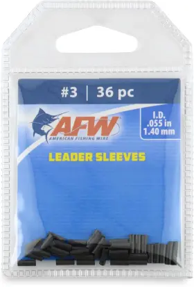 Brand Afw J03b-a American Fishing Wire Single Barrel Crimp Sleeves Pro-grade Black Brand Afw J03b-a American Fishing Wire Single Barrel Crimp Sleeves Pro-grade Black