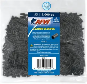 Brand Afw J03b-c American Fishing Wire Single Barrel Crimp Sleeves Pro-grade Strength Black Brand Afw J03b-c American Fishing Wire Single Barrel Crimp Sleeves Pro-grade Strength Black