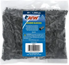 Brand Afw J09b-c American Fishing Wire Single Barrel Crimp Sleeves Pro-grade Black Brand Afw J09b-c American Fishing Wire Single Barrel Crimp Sleeves Pro-grade Black
