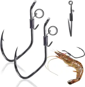 Branded 313028859896 Live Shrimp Fishing Hooks 10/15 Pcs - Saltwater Proof For Walker Branded 313028859896 Live Shrimp Fishing Hooks 10/15 Pcs - Saltwater Proof For Walker