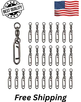 Branded 313089173146 25pcs Fishing Speed Clips Quick Change Snap Swivels Power Branded 313089173146 25pcs Fishing Speed Clips Quick Change Snap Swivels Power