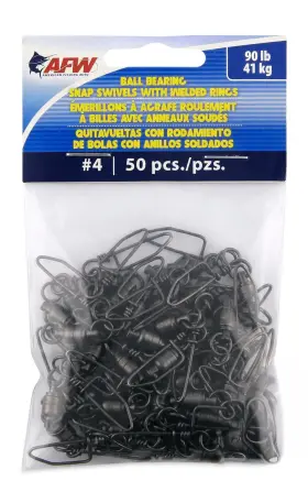 Branded Ftbb090b/50 Solid Brass Ball Bearing Snap 50 Pc #4 90 Lb Test Gunmetal Black Branded Ftbb090b/50 Solid Brass Ball Bearing Snap 50 Pc #4 90 Lb Test Gunmetal Black
