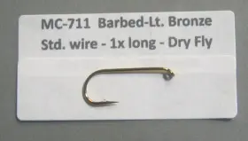 Britebeads Mc-711 500 Dry Fly Hooks Sz#8-mc-711-std. Wire 1x Long-barbed Lt. Bronze-combine Ship Britebeads Mc-711 500 Dry Fly Hooks Sz#8-mc-711-std. Wire 1x Long-barbed Lt. Bronze-combine Ship