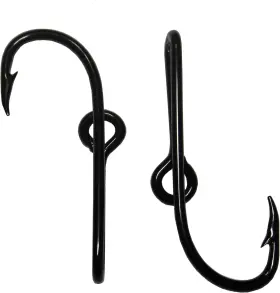 Bt Outdoors 8538 Two Black Fish Hook Hat Pin Clip Bt Outdoors 8538 Two Black Fish Hook Hat Pin Clip