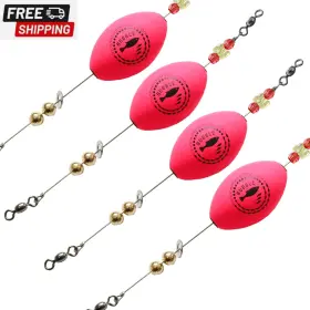 Bubble Fishing 711181401332 Popping Corks Floats For Saltwater Inshore Bobber 4pcs Rattle Rig Weight