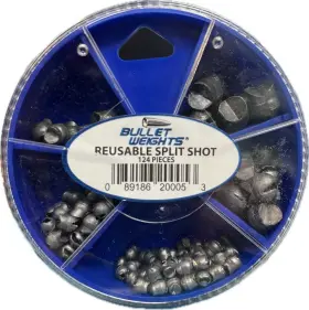 Bullet Weight 089186200053 Skillet Assortment Reusable Split Shot 124 Pieces - Rss Bullet Weight 089186200053 Skillet Assortment Reusable Split Shot 124 Pieces - Rss